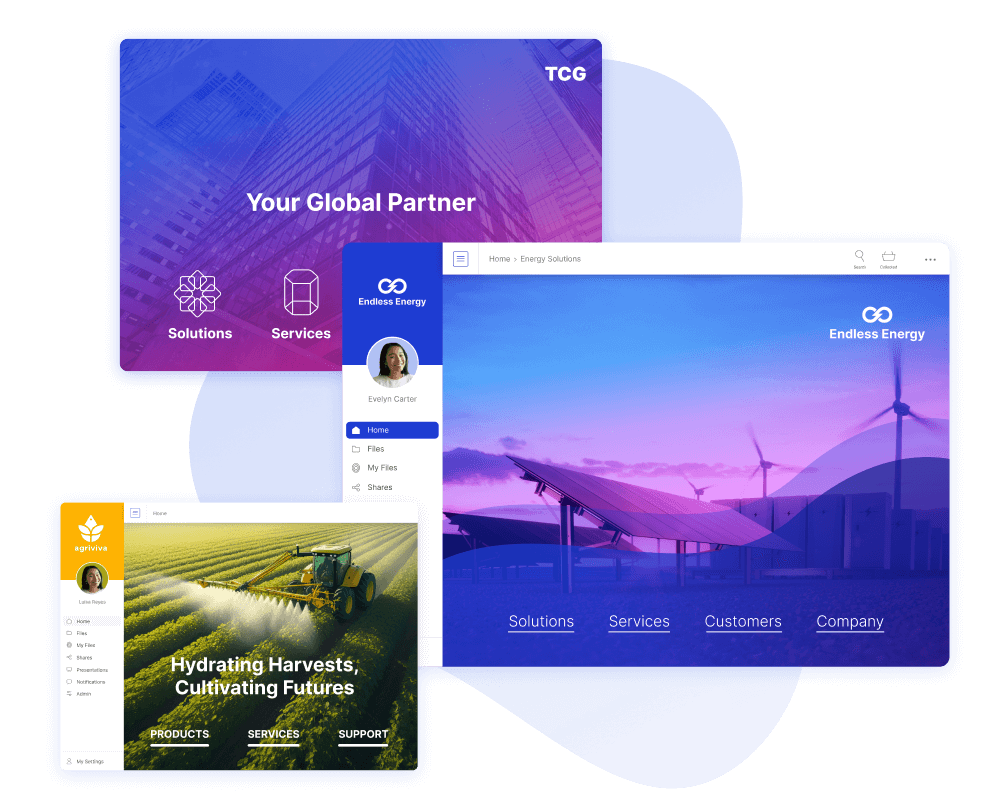 Examples of presentations with sales enablement.
