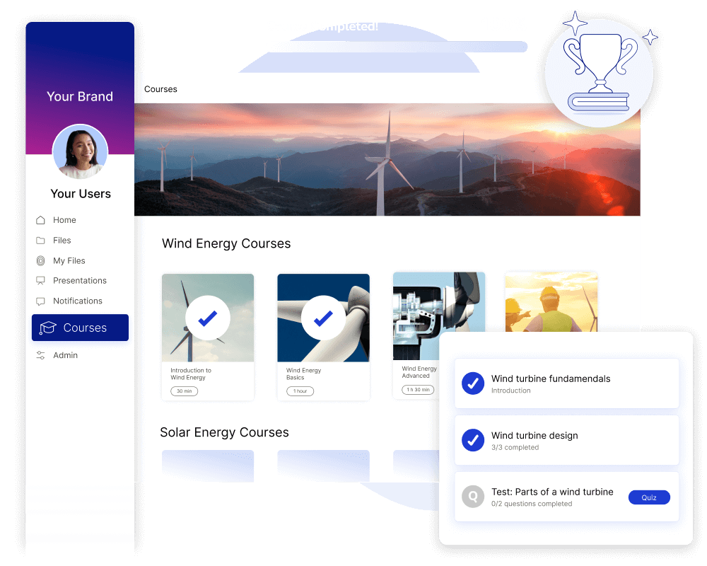 Showell LMS deploying sales training modules from from the Showell app