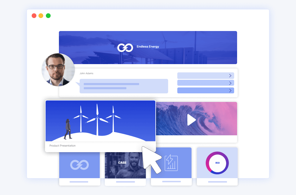 tailor your presentation meaning Illustration of branded digital sales room