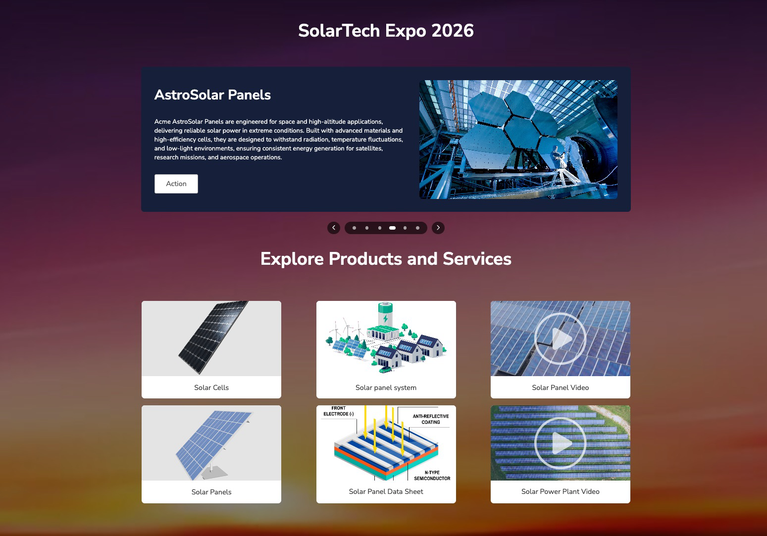 Trade Show and Event Page