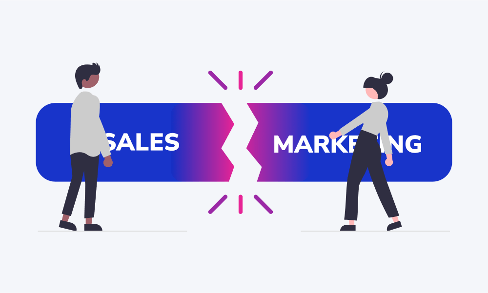Image representing misalignment between sales and marketing