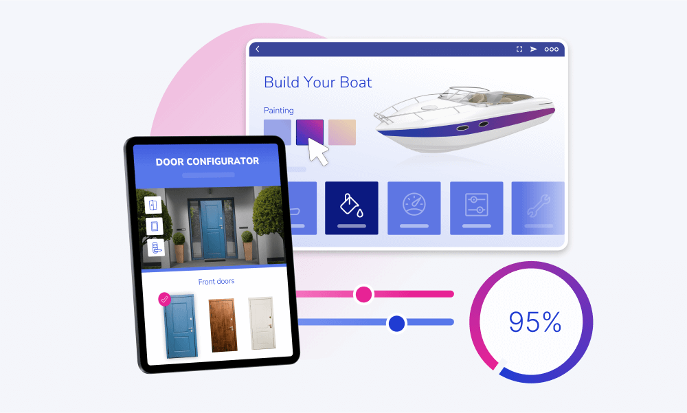 Smart tool example: product configurators for products like boats or doors