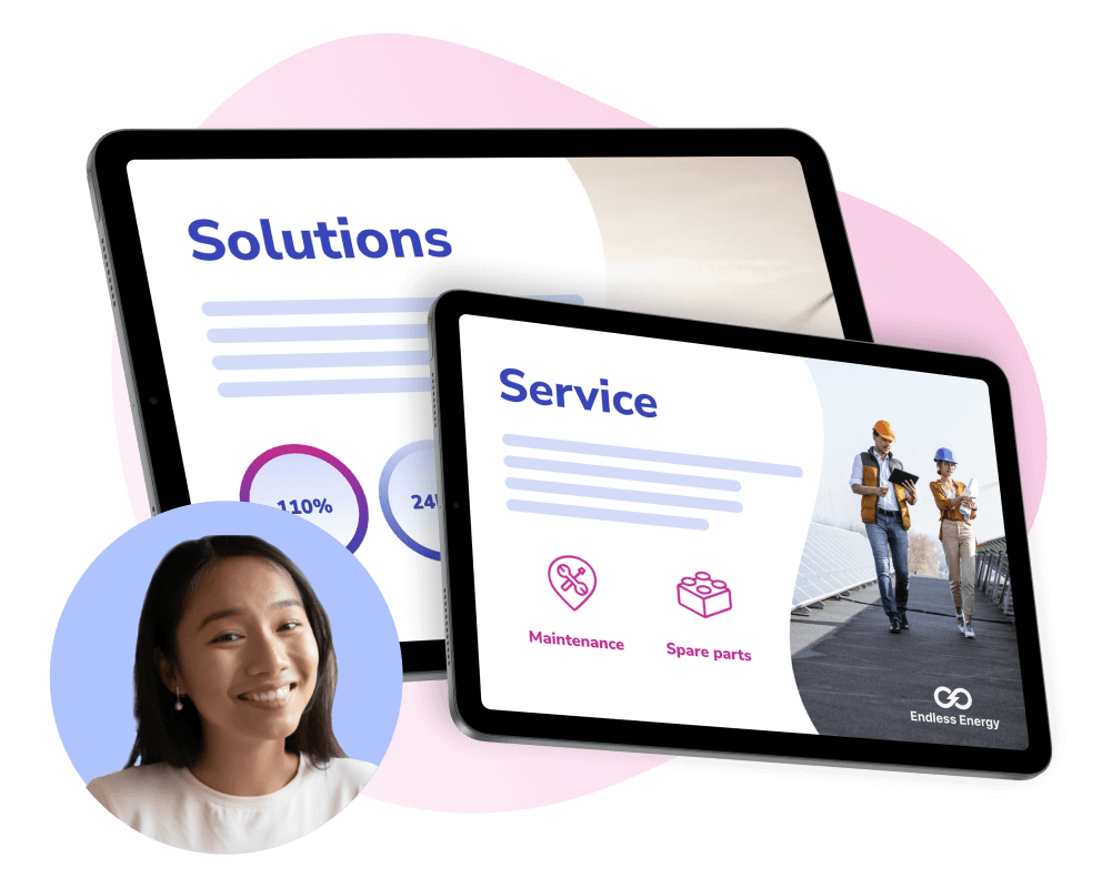 Service and solution on tablet.