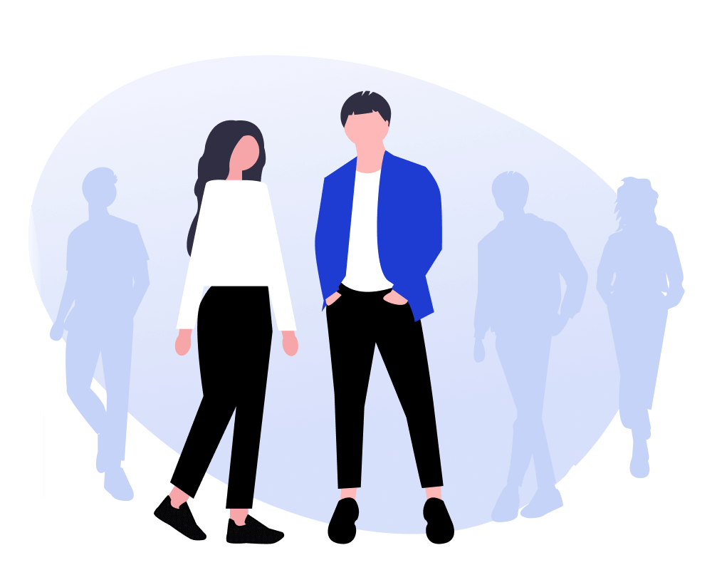 Illustration of buddy program in a workplace