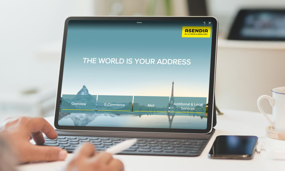 Image of Asendia's sales enablement platform